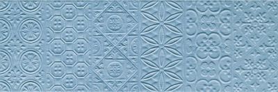 Настенная плитка Italgraniti SQ0475F Blu Formelle 25x75 голубая матовая под камень