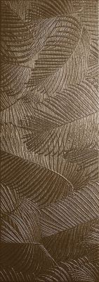 Настенная плитка APE 78797425 Kentia Bronze Rect 31.6x90 коричневая матовая орнамент / металл