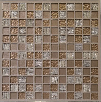 Мозаика Orro mosaic GLOSS BROWN 30x30 микс коричневая/серая глянцевая, чип 23x23 квадратный