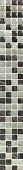 Бордюр Keratile Danae Cube Gris 7х50 50x7 черный/серый глянцевый под мозаику / под мрамор