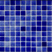 Мозаика Gidrostroy Glass Mosaic QB-004 31.7x31.7 стеклянная кобальт глянцевая, чип 30x30 квадратный