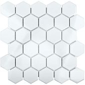 Мозаика Star Mosaic MT32000/IDL1001 / С0003124 Hexagon small White Glossy 26.5x27.8 белая глянцевая моноколор, чип 51x59 мм гексагон