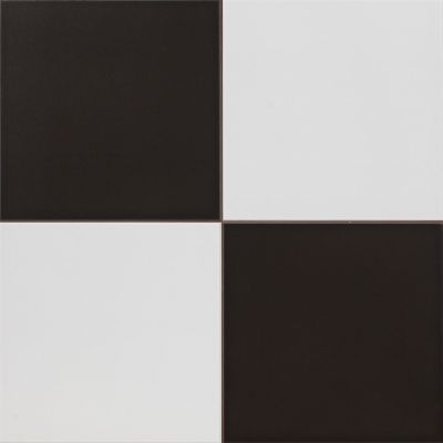 Напольная плитка Dvomo С0003274 Timeless Checker 45x45 черно-белая гладкая матовая геометрия