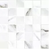 Мозаика Eletto Ceramica 588143002 Calacatta Mosaic 30х30 белая глянцевая под камень