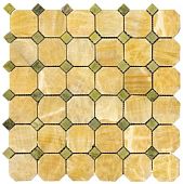 Natural Octagon 7M073+7M068-BP Оникс, Мрамор желтый, зеленый, поверхность полированная 30.5x30.5