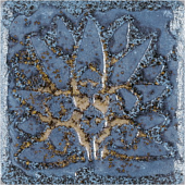 Декор Cerdomus ZHA3 Kyrah BR 1-4 Ocean Blue 20x20 синий матовый под камень / орнамент