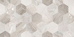Настенная плитка Eurotile Ceramica Istambul Grey Decor 30x60 серая глянцевая под камень / геометрию
