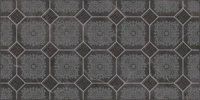 Декоративная плитка Laparet VT\B86\34030 х9999219804 Olimpus 50x25 черная глянцевая с узорами