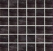 Мозаика Rex 739361 Ardoise Mosaico Noir Grip 30x30 черная матовая под камень