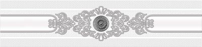 Бордюр Eurotile Ceramica 685 Insomnia 29.5x7 белый глянцевый с орнаментом