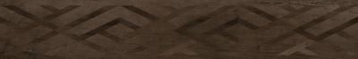 Керамогранит Cerdomus 73007 Antique Wenge Decor Fondi Rett.Decorati 20x120 коричневый глазурованный матовый под дерево