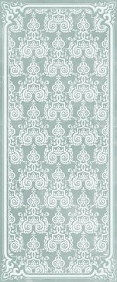 Настенная плитка Gracia Ceramica 010100000843 Visconti turquoise wall 03 250х600 серо-зеленая глянцевая с орнаментом