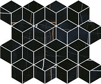 Декор Kerama Marazzi T017\14026 Греппи 45x37.5 черный глянцевый мозаика / под мрамор