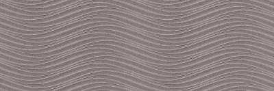 Настенная плитка Emigres Cuarzo Gris настенная 30х90 серая / коричневая глазурованная глянцевая волнистая