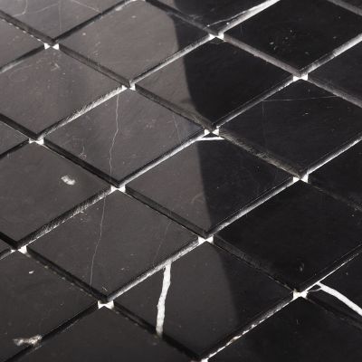 Мозаика Star Mosaic JMST056 / С0003481 Black Polished 30.5x30.5 черная полированная под мрамор, чип 48x48 мм квадратный