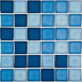 Мозаика NSmosaic PORCELAIN PW4848-02 306х306 синяя глянцевая
