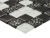 Мозаика Роскошная мозаика МС 2251 30x30 черная/белая/платиновая глянцевая, чип 23x23 квадратный