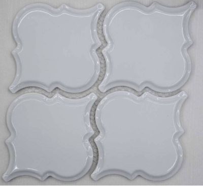 Porcelain Arabesko Bevel White 160 мозаика керамическая 218.5x218.5