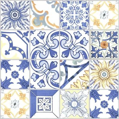 Керамогранит ковер Realonda Medes 44.2x44.2 разноцветный сатинированный с орнаментом