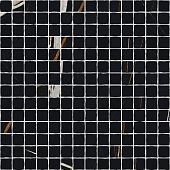 Мозаика Italon 620110000124 Шарм Делюкс Сахара Сплит / Charme Delux Sahara Mosaico Split 30x30 черная патинированная под мрамор, чип квадратный