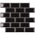 Мозаика Star Mosaic AM84445 / С0003968 Metro Black Glossy 28.8x29.4 черная глянцевая моноколор, чип 45x95 мм прямоугольный