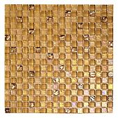 Мозаика ТОНОМОЗАИК ООО стеклянная и стеклянная с камнем SGR 27 30.0x30.0х8 чип 15х15 (0.09м) желтая полированная