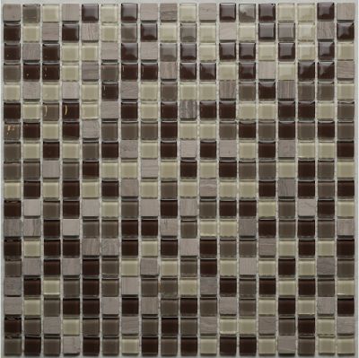 Мозаика Orro mosaic GEOLOGIE 13 30x30 микс бежевая/коричневая глянцевая, чип 15x15 квадратный