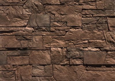 Декоративный камень Zikkurat Безенгийская Стена 1-28-01 вариативный размер, коричневый рельефный под камень