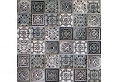 Мозаика Orro mosaic CARPET GRAY 30x30 серая глянцевая-матовая, чип 48x48 квадратный