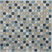 Мозаика NSmosaic S-851 EXCLUSIVE 30.5x30.5 микс глянцевая под камень, чип 15x15 квадратный