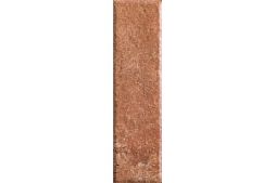 Плитка фасадная Scandiano Rosso Elewacja 6.6x24.5 бордовая матовая под камень
