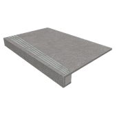 Комплект Estima Set/Steptrade/LN02_NS/33x120/Stripe/LN02_NS/14,5x120 Luna Grey Ступень LN02 (33x120) непол. (прямоугол. бортик) + Подступенок (14,5x120) 33x120 серый неполированный под цемент