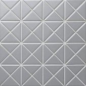 Мозаика Star Mosaic LIGHT GREY 25.9x25.9 серая матовая, чип 60x40 треугольный