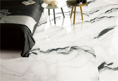 Керамогранит Marble Mosaic Panda White Pol 60x120 белый / черный полированный под камень