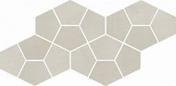 Мозаика Italon 620110000182 Континуум Пьюр Призм / Continuum Pure Mosaico Prism 41.3x20.5 бежевая натуральная под бетон