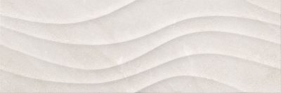 Настенная плитка ALMA Ceramica TWU12RLT18R Rialto 74x24.6 светло бежевая матовая рельефная волнистая / под камень