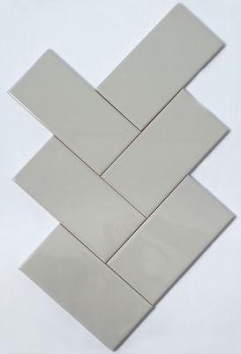 Настенная плитка NSmosaic FTH753A Ceramic плоская 7.5x15 бежевая глянцевая моноколор