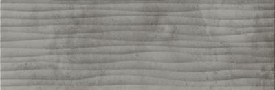 Настенная плитка Eurotile Ceramica 943 MEU1GY Millennium Relief 32.5x100 черная / серая матовая рельефная под бетон / цемент