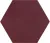 Керамогранит Pamesa 15-292-021-1955 Hex Mayfair Grana 19.8x22.8 бордовый матовый моноколор