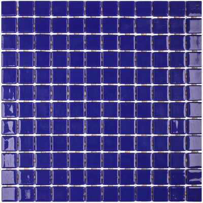 Мозаика Vidrepur С0001682 Colors 803 (на сцепке) 31.7х39.6 синяя глянцевая моноколор, чип 25x25 квадратный