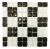 Мозаика Роскошная мозаика МС 1092 30x30 шахматка черная/белая глянцевая, чип 15x15 квадратный