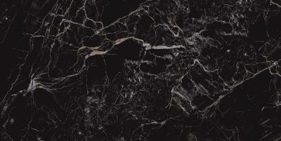 Керамогранит Eternal ETMAR1204HG60120 Marble Black Lava high glossy 60x120 черный глянцевый под мрамор