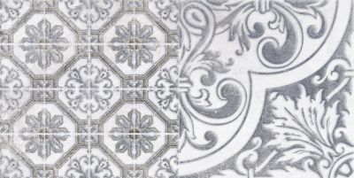 Настенная плитка LASSELSBERGER CERAMICS 1641-0095 Кампанилья 20x40 серый глянцевый декор 3