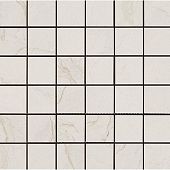 Мозаика Ava La Fabbrica 196111 Bolgheri Stone Mosaico White Nat Ret 30x30 белая матовая под камень, чип квадратный