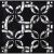 Напольная вставка Роскошная мозаика ВБ 07 6.6x6.6 Ажур черная стеклянная