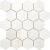 Мозаика Star Mosaic С0003572 VMw Tumbled 30.5x30.5 белая матовая под мрамор, чип 64x74 мм гексагон