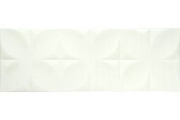 Керамогранит Fanal Albi Blanco Flor 90 31.6x90 белый глазурованный матовый 3d узор