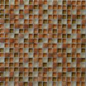 Мозаика ТОНОМОЗАИК ООО  стеклянная и стеклянная с камнем SMF 10 30.1x30.1х8 чип 15х15 (0.091м) коричневая комбинированная