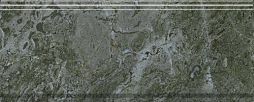 Бордюр Kerama Marazzi BDA026R Серенада обрезной 30x12 зеленый глянцевый под мрамор