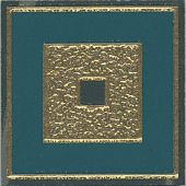 Напольная вставка Kerama Marazzi AD\B462\SG9322 Алькала 7x7 золотой / зеленая глянцевая с орнаментом